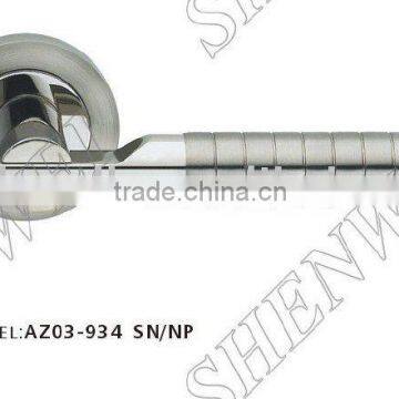 AZ03-934 SN/NP high-quality zinc alloy door handle on rose