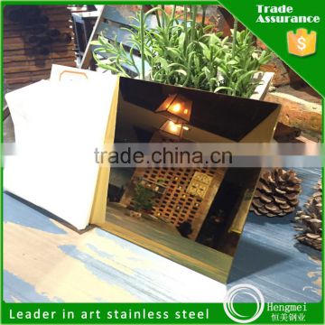 304 golden stainless steel door glass frame for home decoration