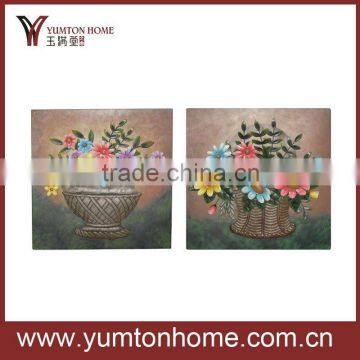 Metal flowers wall plaques for home and wall decoration