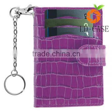 Genuine Leather Keychain Credit Card Wallet ,Business Card Holder china manufacturer