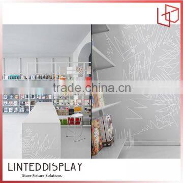 Customied Metal Material Paited Gray Color Metal Book Shelf photo-5