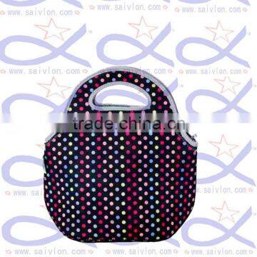 Fashion Colorful Neoprene Lunch Tote Bag photo-5