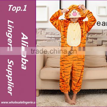 Hot sale tiger onesie pajamas adult children unisex animal tiger onesie pajamas