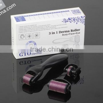 GTO brand 3 in 1 derma roller with eye roller, face roller and body roller CE approved