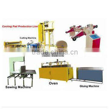 Cooling pad production line for cooling pad manufacturing