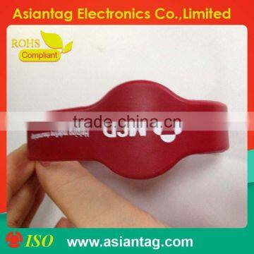 13.56MHZ NFC Waterproof rfid silicone wristbands