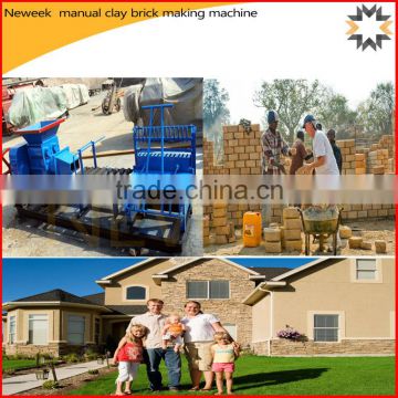 Neweek environmental small manual clay brick making machine for sale