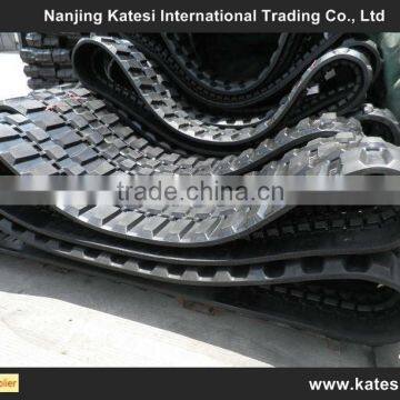 Excavator crawler machine undercarriage rubber track, small rubber tracks