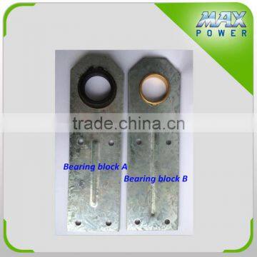 Agricultural greenhouses shaft bearing plate