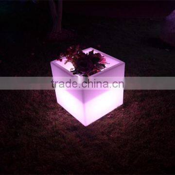 Led Square Flower Pot for Garden Decoration Lighted up Planter photo-2