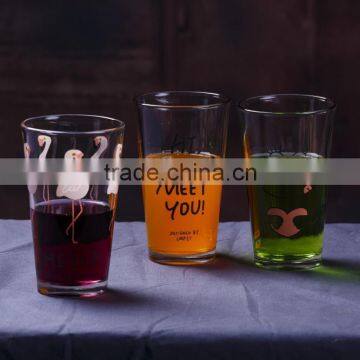 16oz Clear Glass Tea Cups Glass Juice Cup photo-2