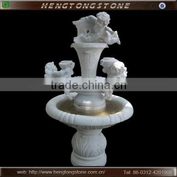 Angel Carved Stone Fountain for Outdoor