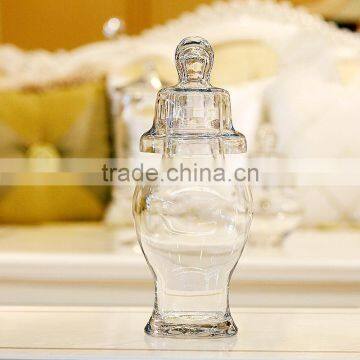 Inexpensive Decoration Clear Glass Candy Jars With Lid photo-3