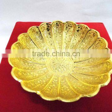 Wedding Gift Item Brass Gold Plated Bowl for Return Gift and Home Decoration photo-3