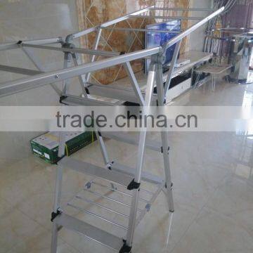 Vivinature Aluminum Multipurpose Clothe Rack With 3 Steps Ladder photo-2