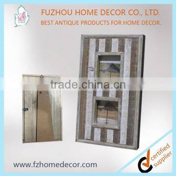 Fir Wood Photo Frame With Pastel Strips Can be Customized Color photo-2