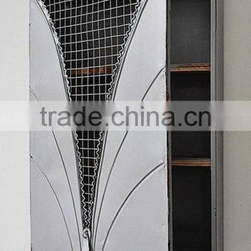 Decorative Metal Storage Holder With Wooden Board for Wall Decoration photo-2