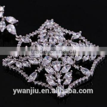 Wholesale Stock Small Order Fashion Women Long Style Rhombus Zircon Earring photo-4