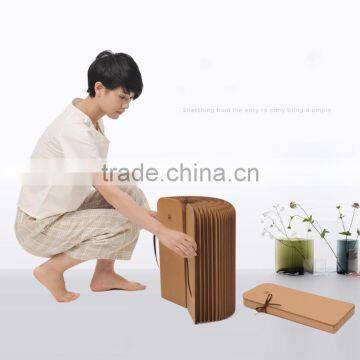 Protable Outdoor Party Waterproof Organ Style Foldable Kraft Paper Stool photo-2
