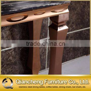 Classic Gold Console Table With Marble Top for Home photo-4