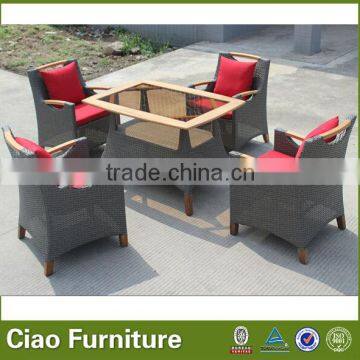 Garden Furniture Teak Rattan Outdoor Furniture Garden Line Patio Chair and Table Set