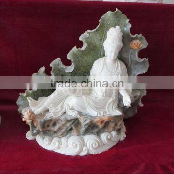 Hand Carved Home Decoration Small Marble Stone Buddha Statue photo-6