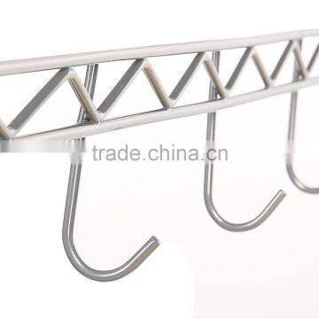 Modern Kitchen 4-Tier Rack Wire Shelving Shelf With Wood Cutting Board photo-4