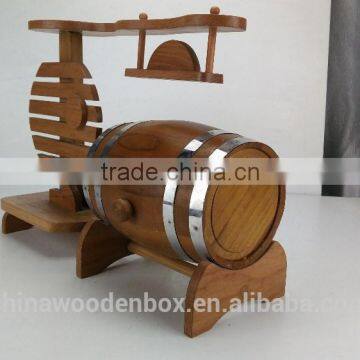 2015 Refined 1.5L Wooden OAK Wine Barrel With Frame photo-3