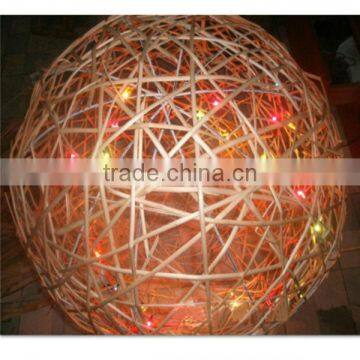 Beautiful Wicker Ball With Led Light Colorful