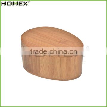 Popular Bamboo Salt Box/Kitchen Spice Box With Swivel Top/Homex_Factory