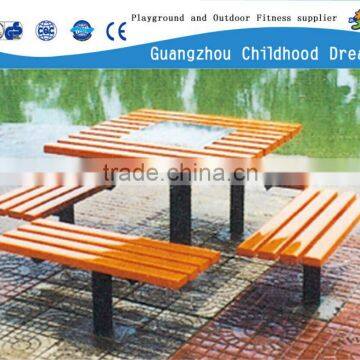 (HD-19505)High quality Wooden garden table and bench