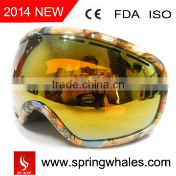 Water transfer printing frame logo ski goggles,volleyball sports eyewear,logo ski boarding goggles,