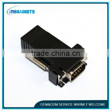 Lan rj45 to vga15p male adapter ,h0t062 rj45 to vga connector for sale