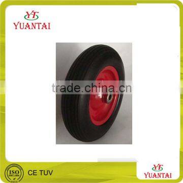 high quality various PU flat free tire / type small rubber wheel / wheel barrow rubber wheel