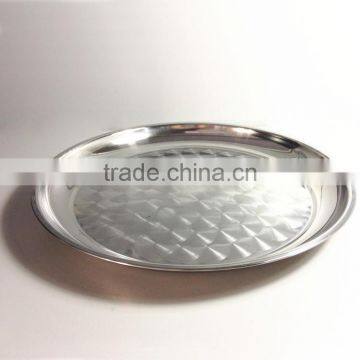 Wholesale Flat Bottom Elegant Seafood Tray Stainless Steel Plate Set