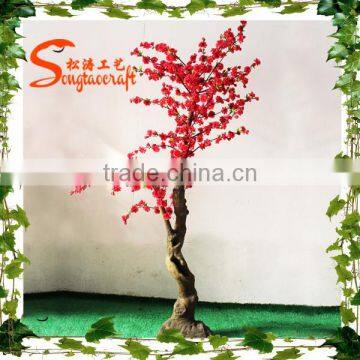 Simulation hot selling artificial cherry tree home decoration mini silk artificial cherry blossom tree