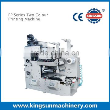 FP320 two colour adhesive label flexo printing machine