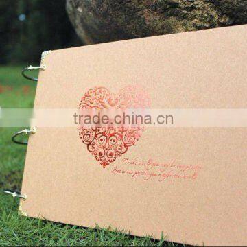 New Design DIY Handcrafted Paste Style Kraft Paper Wedding Photo Album