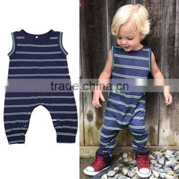 Latest Design Custom Design Onesie Kids Clothes Wholesale Cotton Jumpsuit Clothing Summer Stripe Baby Romper
