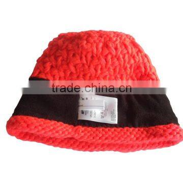 Cheap Striped Polar Fleece Knitted Winter Hat Factory photo-3