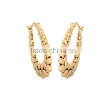 Indian Style Gold Plated Hoop Earrings