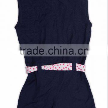 Organic Cotton Collar Jumpsuit With Printed Belt photo-2