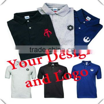 plain design soft cotton School uniform POLO T-Shirts custom made with LOGO Embroidery and printing