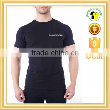 Custom slim fit gym t shirt, cotton spandex fitness t shirt man