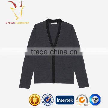 Excellent Mens Knitted Wool Pure Cashmere Cardigan photo-6