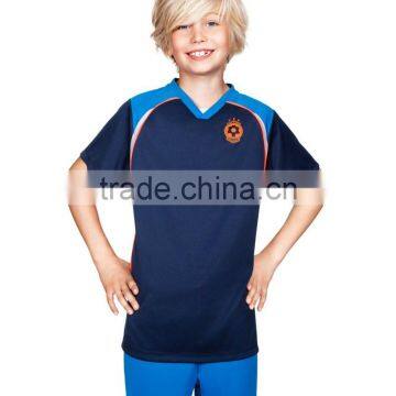 Boys Short sleeves V-neck fast-drying cheap soccer t shirt