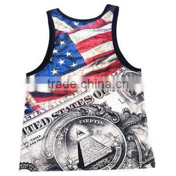 Custom Cotton Sport GYM Stringer Men's Tank Top Sexy Sleeveless Top