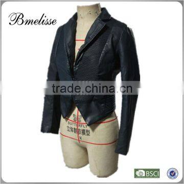 2015 PU Leather Biker Jacket for Women photo-3