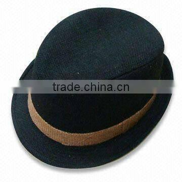 Fashion Printing Green Fedora Hat with Polyester/Cotton