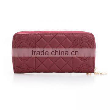 2017 Luxury Fashion Women Wallet Long Purse Bueatiful Flower Embossing Zipper Woman Leather Purse photo-6